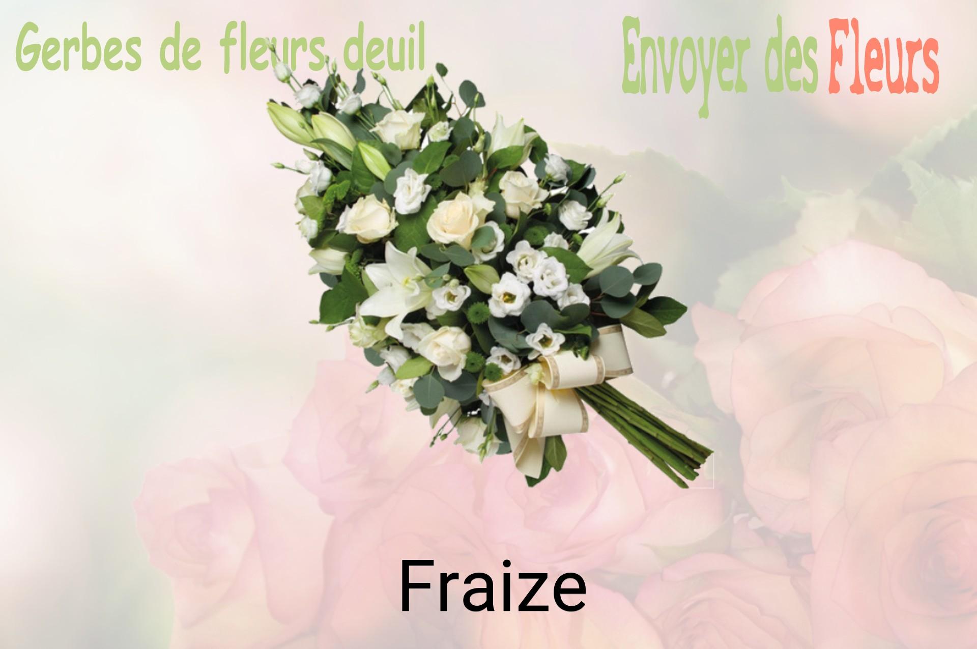 Gerbe de fleurs de deuil livrée à Fraize